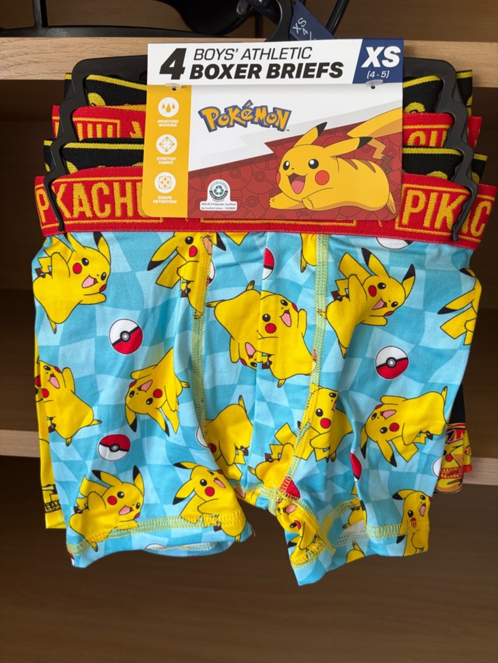 ✨2/$18✨NWT•4-Pack Boys Athletic Boxer Briefs | Pokémon | XS (4/5)